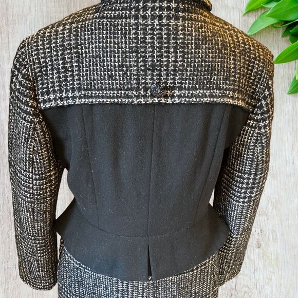 Betsey Johnson Houndstooth Princess Cut Wool Overcoat 8 - Picture 8 of 12